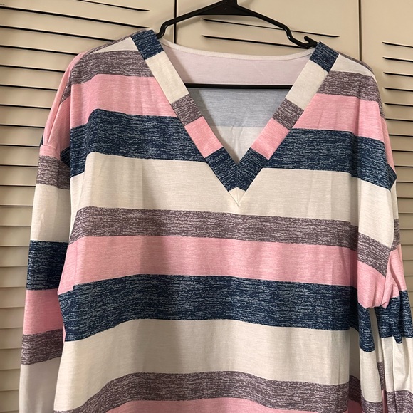 Striped V-Neck Sweater - Picture 5 of 5